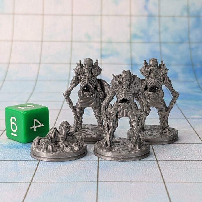 Frozen Skeletons (Set of 4), Dungeons and Dragons Miniatures DnD D&D Mini