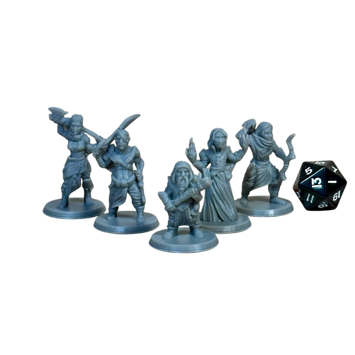 Bandit Gang (Set of 5), 12k Resin Dungeons and Dragons Miniatures DnD D&D Mini 32mm Lot