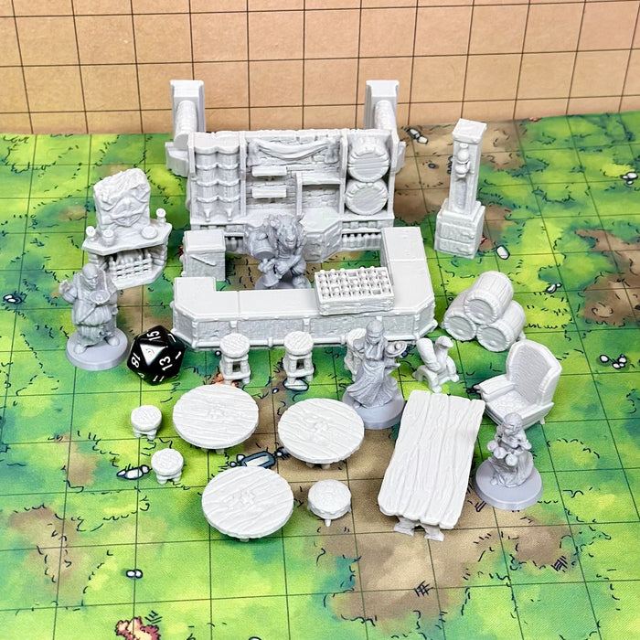 Tavern Set, Dungeons and Dragons DnD Scatter Terrain 32mm Lot