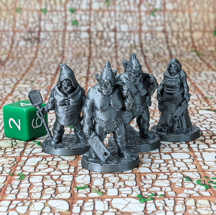 Orcish Nobodies (Set of 4), PLA Dungeons and Dragons Miniatures DnD D&D Mini 32mm Lot