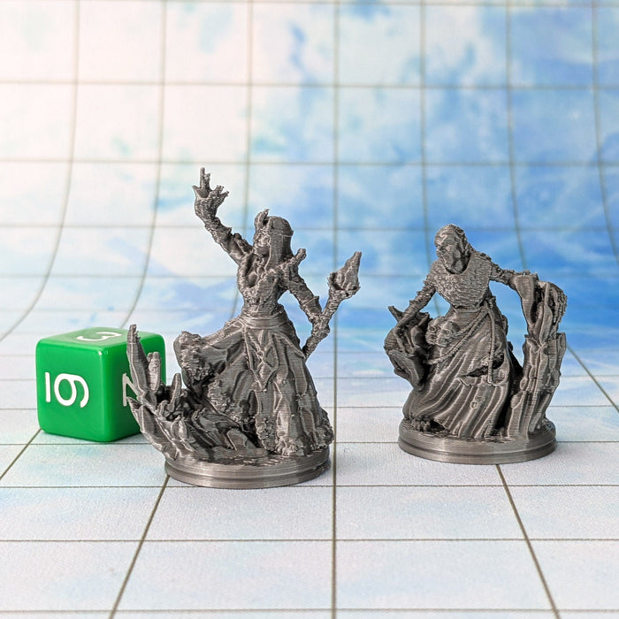 Ice Witch and Queen (Set of 2), PLA Dungeons and Dragons Miniatures DnD D&D Mini 32mm Lot