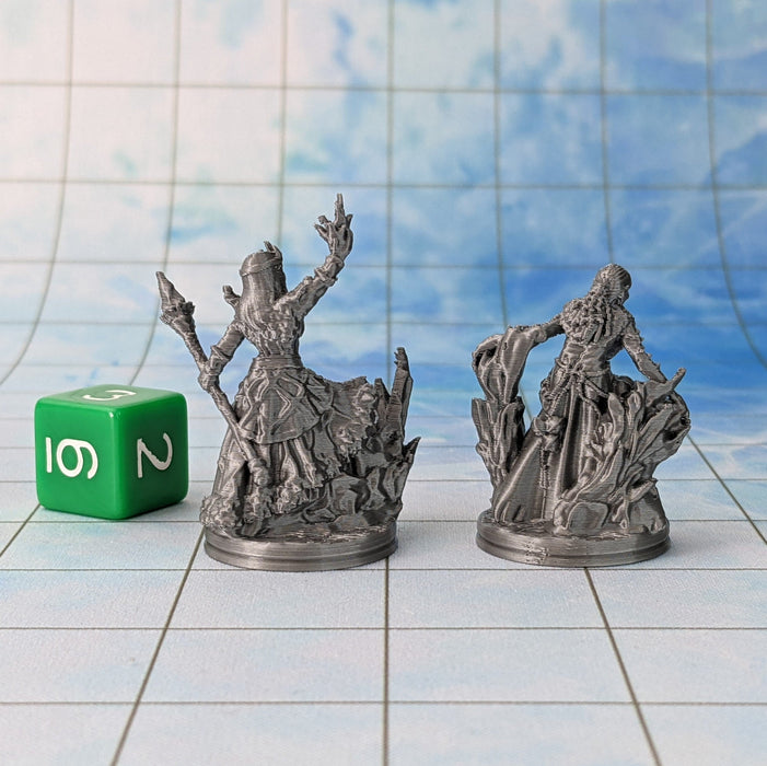 Ice Witch and Queen (Set of 2), PLA Dungeons and Dragons DnD Miniatures D&D Mini 32mm Lot