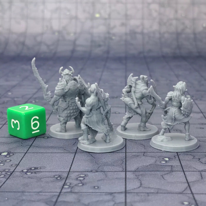 Orc Tribe (Set of 4), PLA Dungeons and Dragons DnD Miniatures D&D Mini 32mm Lot