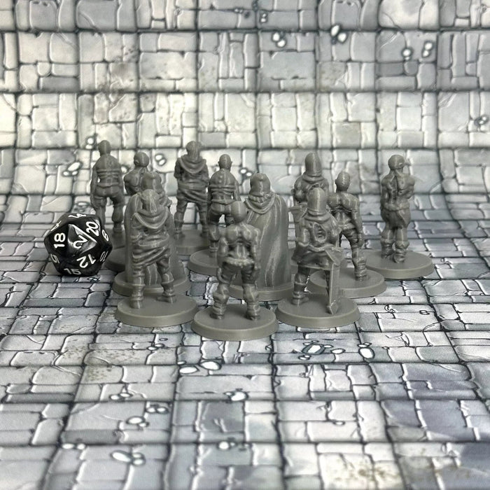 Zombie Raid (Set of 12), PLA Dungeons and Dragons DnD Miniatures D&D Mini 32mm Lot