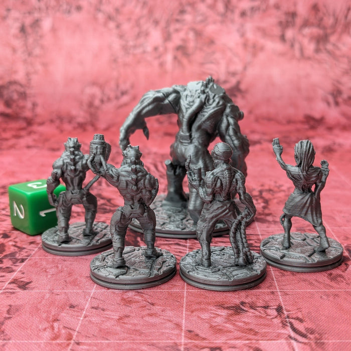 Alien Hive Mutants (Set of 5), Cyberpunk Warhammer Starfinder Sci Fi Miniature Mini