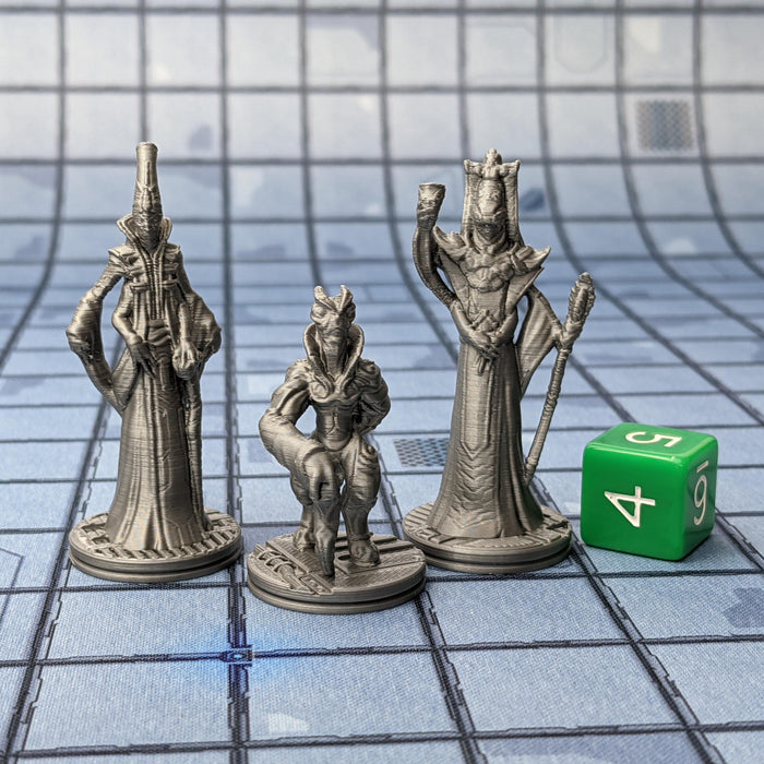 Alien Council Diplomats (Set of 3), Cyberpunk Warhammer Starfinder Sci Fi Miniature Mini 32mm