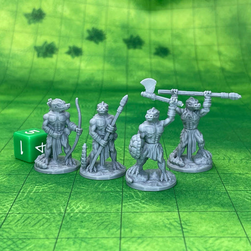 Lizardfolk Warriors (Set of 4), PLA Dungeons and Dragons DnD Miniatures D&D Mini 32mm Lot