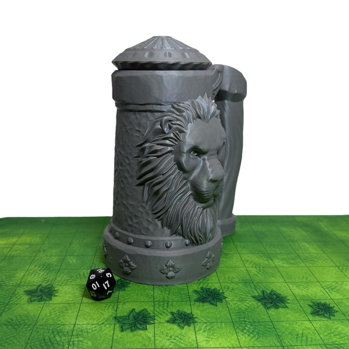 Lions Brew Mythic Mug, PLA Dungeons and Dragons DnD Miniatures D&D Mini Rolling Gift Can Holder