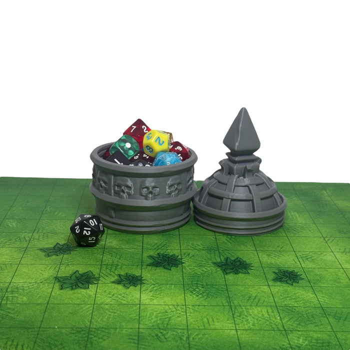 Necromancer Mythic Dice Box, PLA Dungeons and Dragons DnD Miniatures D&D Mini Rolling Gift Can Holder