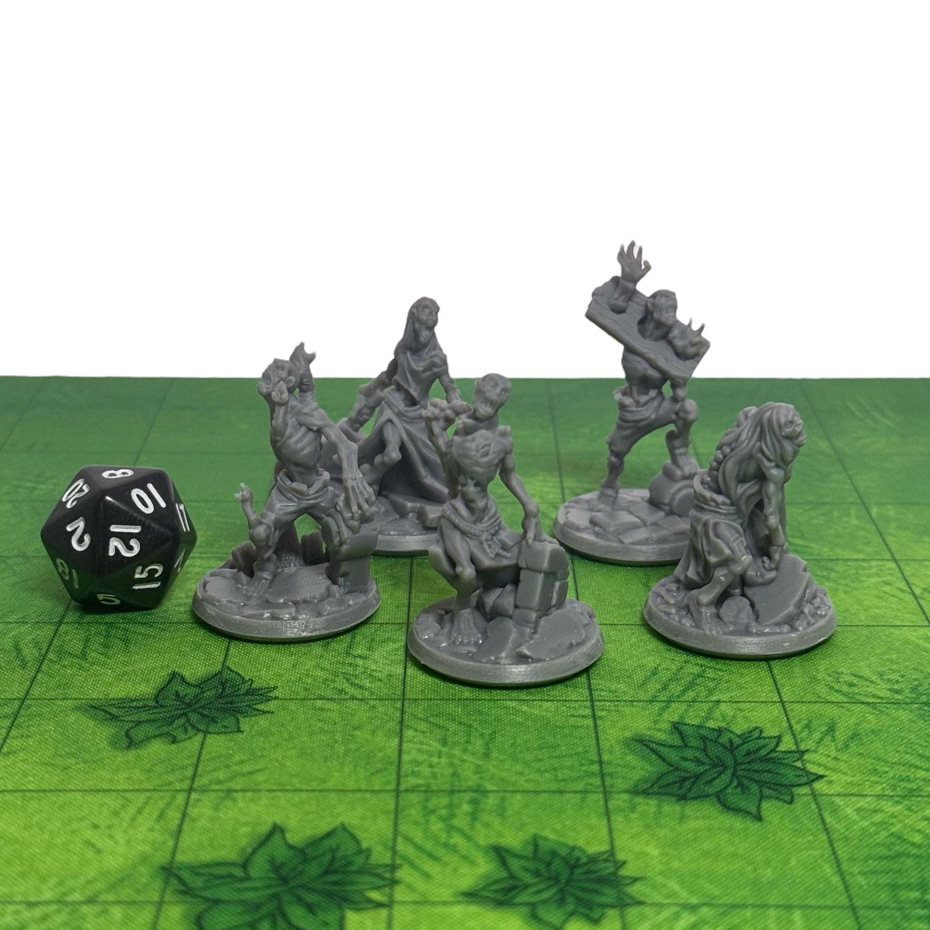 Zombie Swarm (Set of 5), 12k Resin Dungeons and Dragons DnD Miniatures D&D Mini 32mm Lot