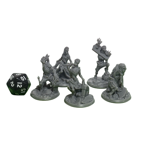 Zombie Swarm (Set of 5), 12k Resin Dungeons and Dragons DnD Miniatures D&D Mini 32mm Lot