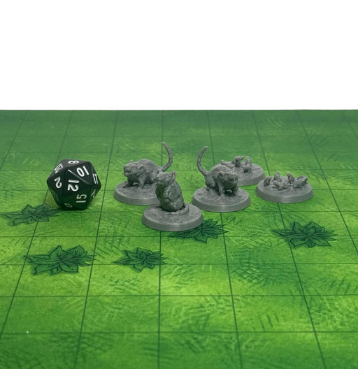 Rat Swarm (Set of 5), PLA Dungeons and Dragons DnD Miniatures D&D Mini 32mm Lot