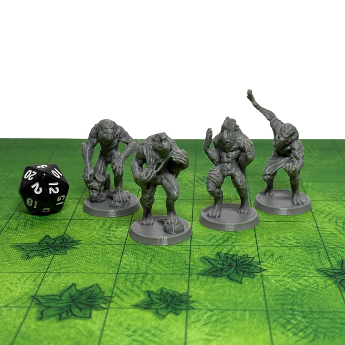 Werewolf Pack (Set of 4), PLA Dungeons and Dragons DnD Miniatures D&D Mini 32mm Lot