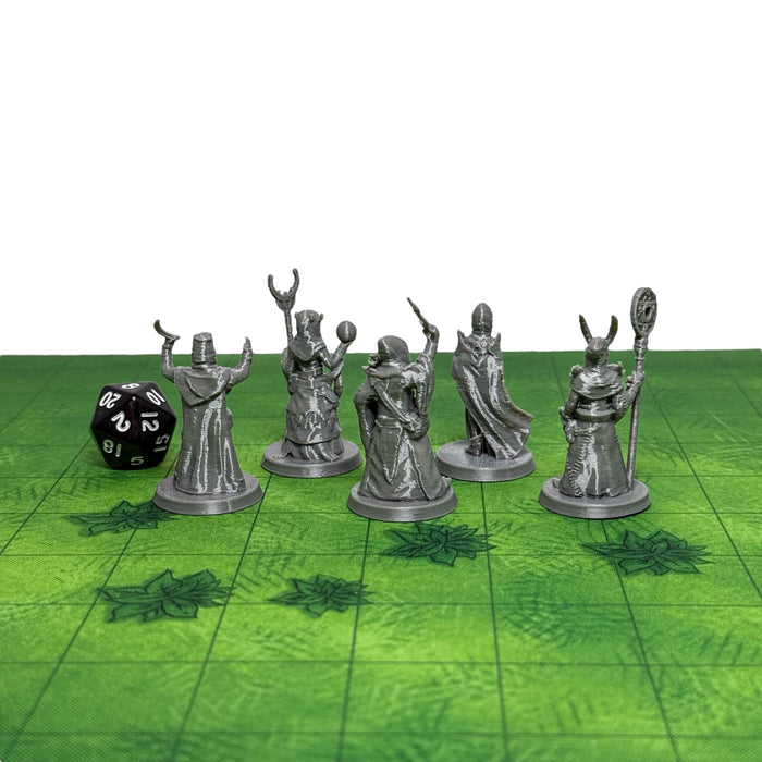 Cultists (Set of 5), PLA Dungeons and Dragons DnD Miniatures D&D Mini 32mm Lot