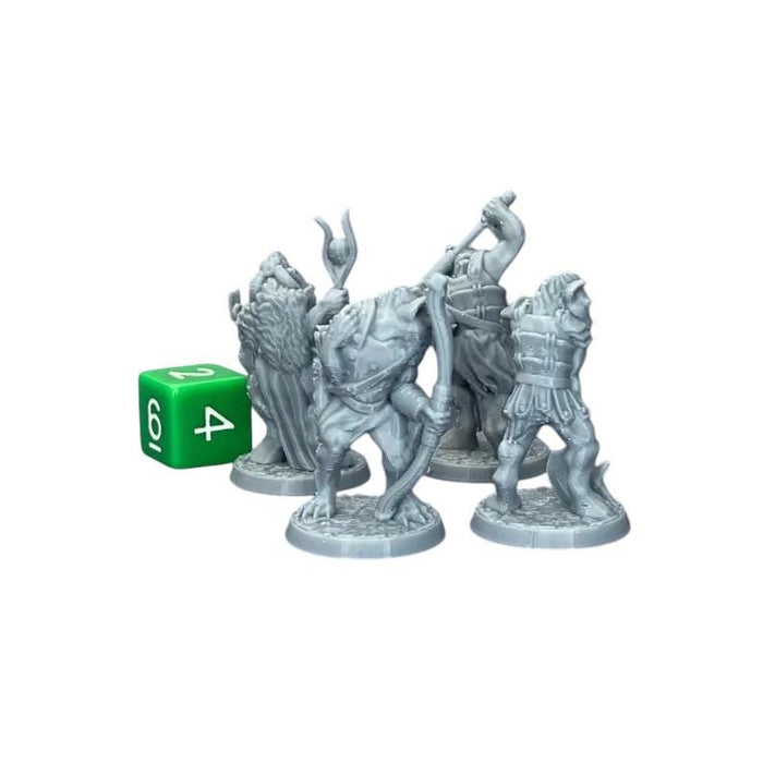 Gnoll Pack (Set of 4), PLA Dungeons and Dragons DnD Miniatures D&D Mini 32mm Lot