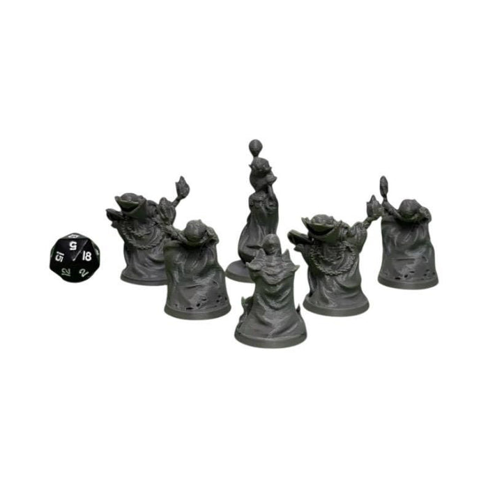 Mind Flayer Illithids (Set of 6), PLA Dungeons and Dragons DnD Miniatures D&D Mini 32mm Lot