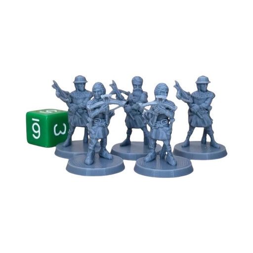 Crossbowmen Unit (Set of 5), PLA Dungeons and Dragons DnD Miniatures D&D Mini 32mm Lot