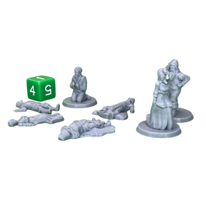 Townsfolke Casualties (Set of 7), PLA Dungeons and Dragons DnD Miniatures D&D Mini 32mm Lot