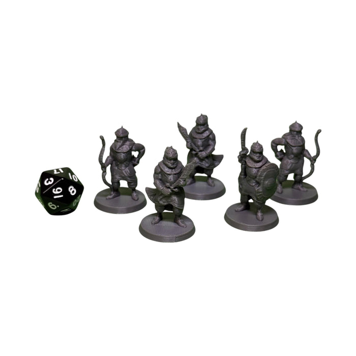 Arabian Guards (Set of 5), PLA Dungeons and Dragons DnD Miniatures D&D Mini 32mm Lot