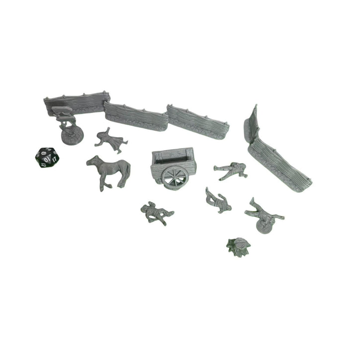 Wrecked Cart and Dead Bodies, PLA Dungeons and Dragons DnD Miniatures Scatter Terrain D&D Mini
