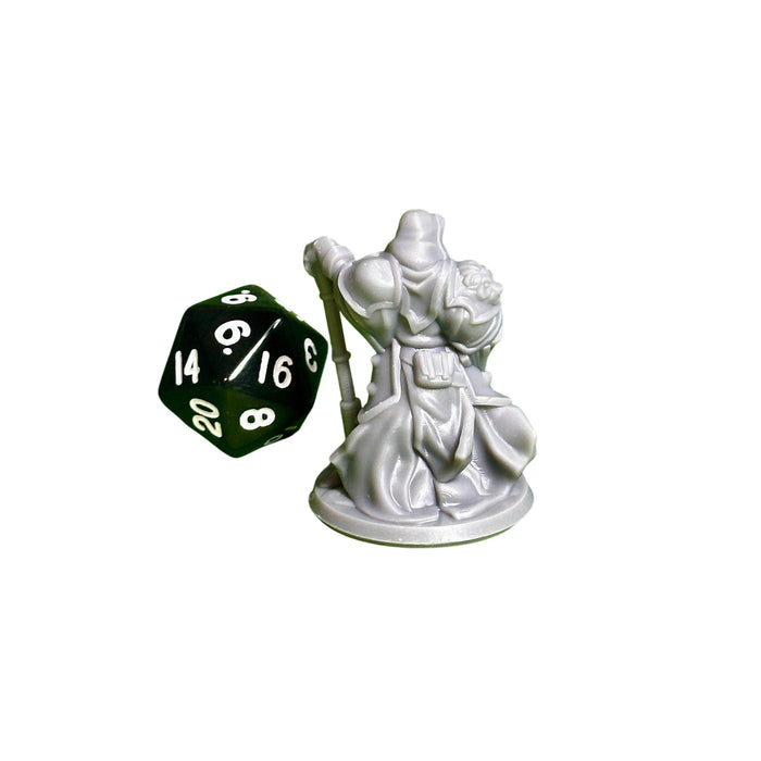 Cleric Male 01, 12k Resin Dungeons and Dragons Miniatures DnD D&D Mini 32mm Lot