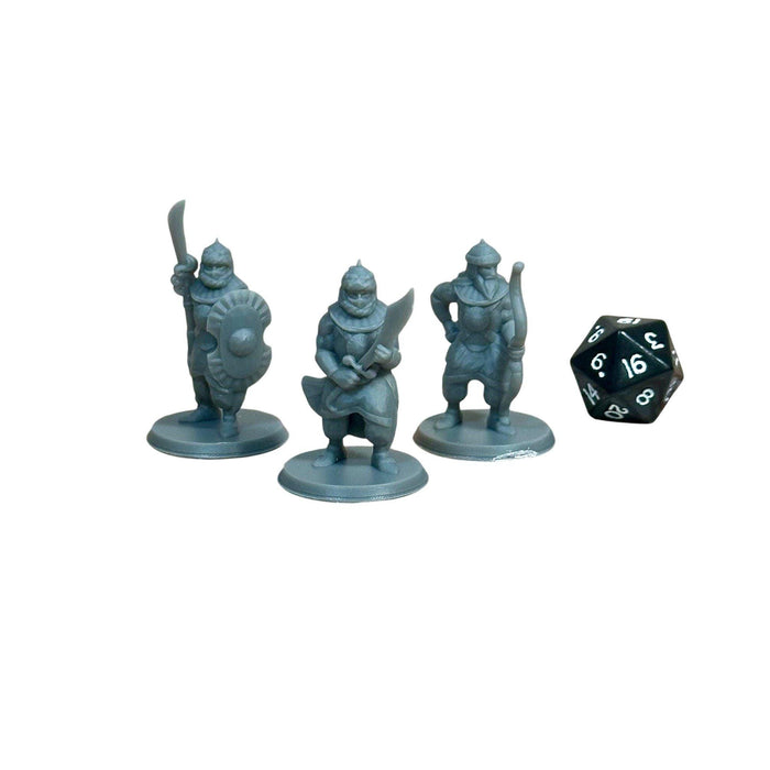 Arabian Guards (Set of 3), 12k Resin Dungeons and Dragons Miniatures DnD D&D Mini 32mm Lot