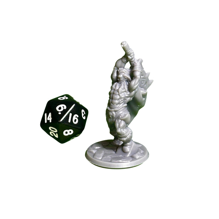 Barbarian Male 01, 12k Resin Dungeons and Dragons Miniatures DnD D&D Mini 32mm Lot