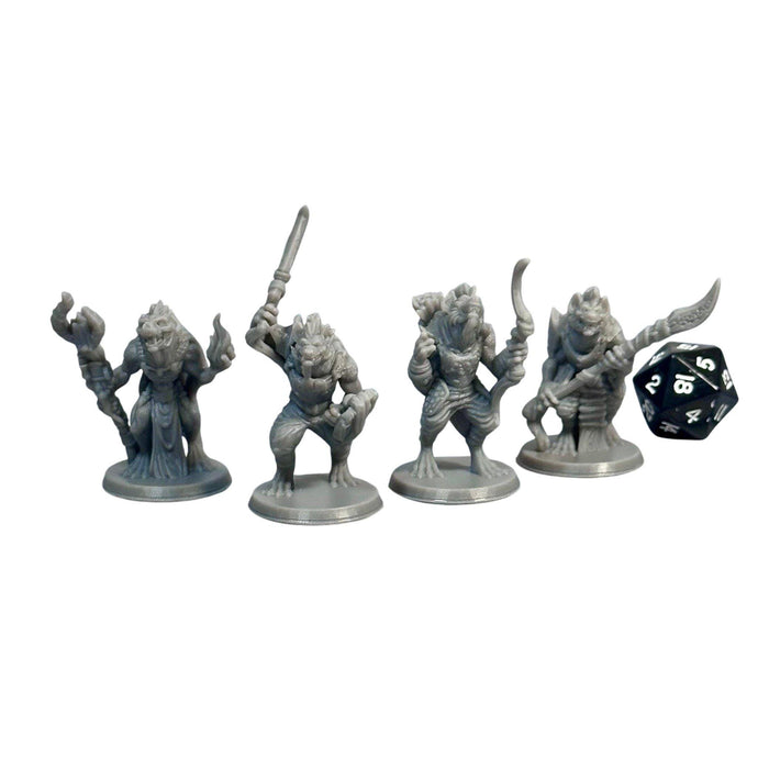 Gnoll Raiders (Set of 4), 12k Resin Dungeons and Dragons Miniatures DnD D&D Mini 32mm Lot