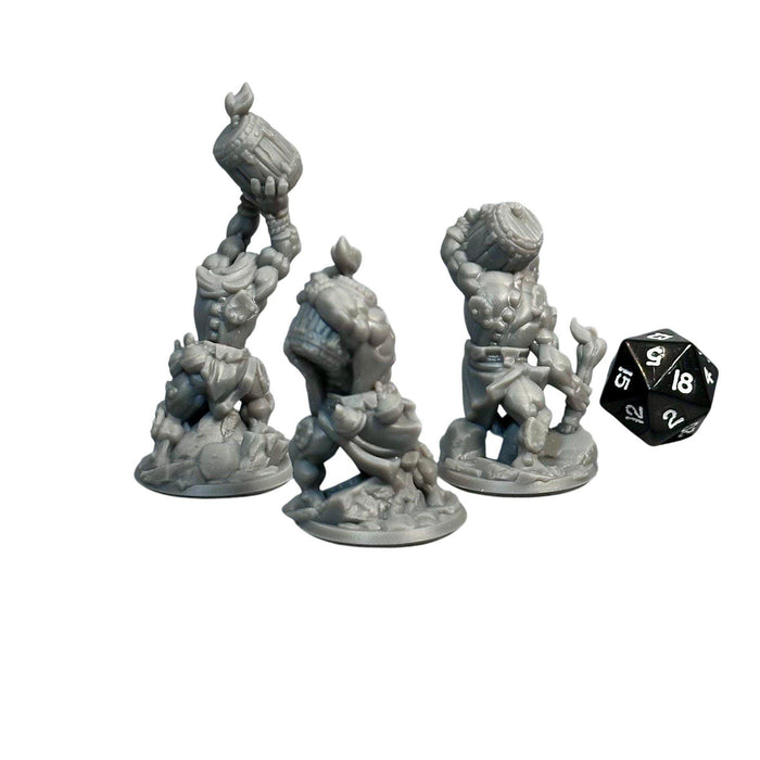 Orc Bomb Squad (Set of 3), 12k Resin Dungeons and Dragons Miniatures DnD D&D Mini 32mm Lot