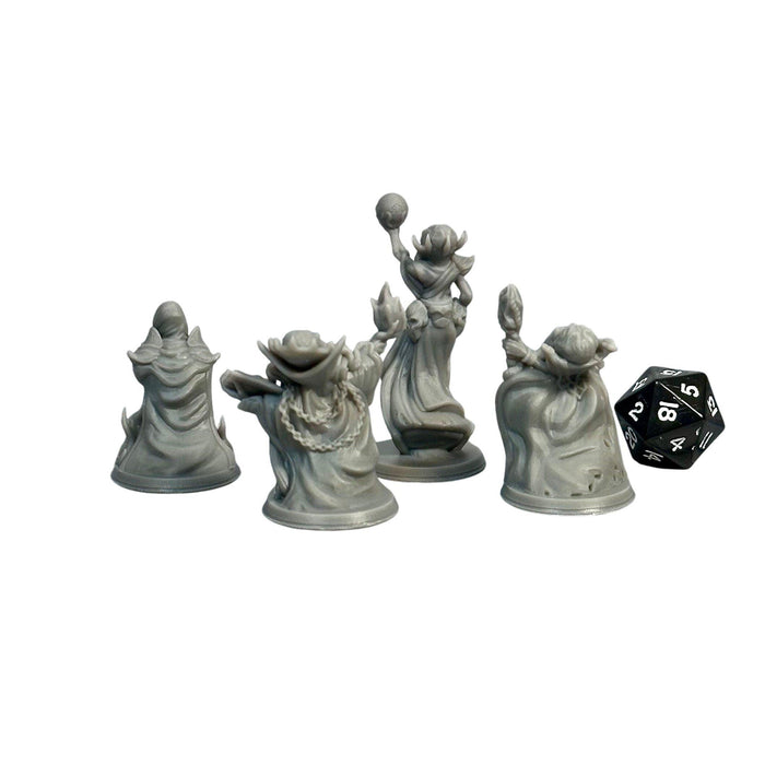 Mind Flayers Illithids (Set of 4), 12k Resin Dungeons and Dragons Miniatures DnD D&D Mini 32mm Lot