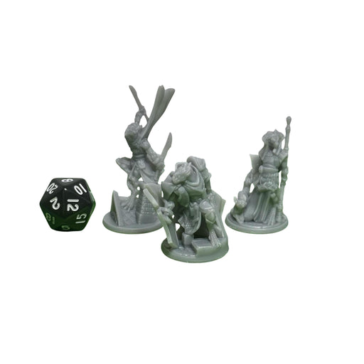Dragonkin Warband (Set of 3), 12k Resin Dungeons and Dragons DnD Miniatures D&D Mini 32mm Lot