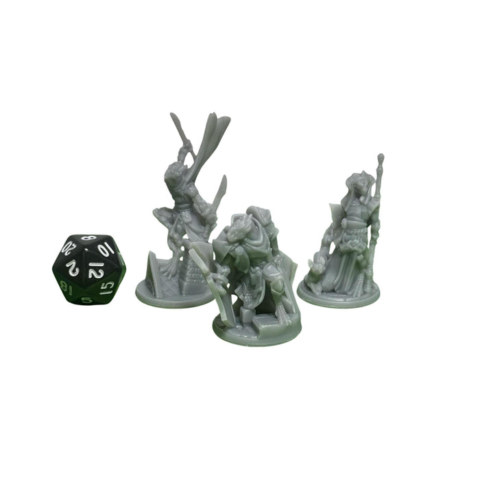 Dragonkin Warband (Set of 3), 12k Resin Dungeons and Dragons DnD Miniatures D&D Mini 32mm Lot