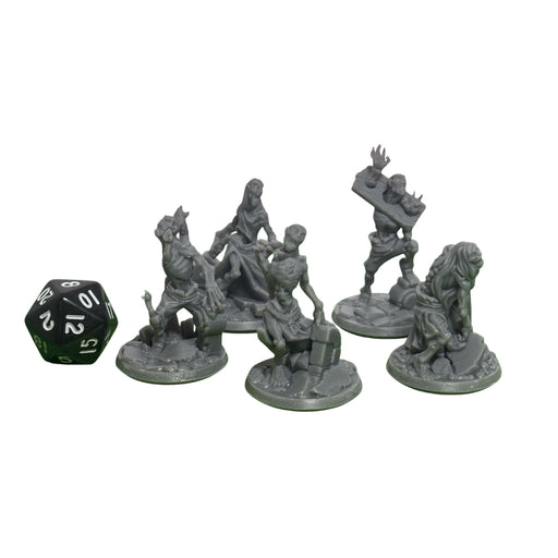 Zombie Swarm (Set of 5), 12k Resin Dungeons and Dragons DnD Miniatures D&D Mini 32mm Lot