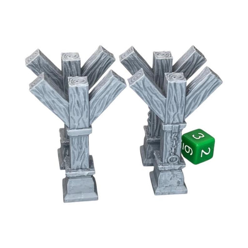 Wooden Pillars, Dungeons and Dragons DnD Scatter Terrain Mini 32mm Lot