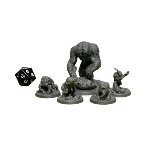 Brain Flesh Golem and Devourers (Set of 5), PLA Dungeons and Dragons DnD Miniatures D&D Mini 32mm Lot