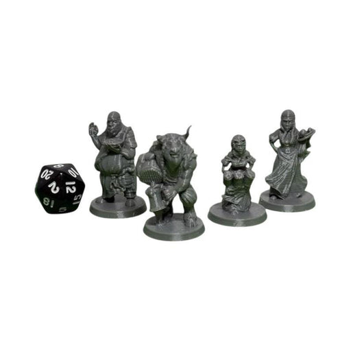 Tavern Crew Patrons (Set of 4), PLA Dungeons and Dragons DnD Miniatures D&D Mini 32mm Lot