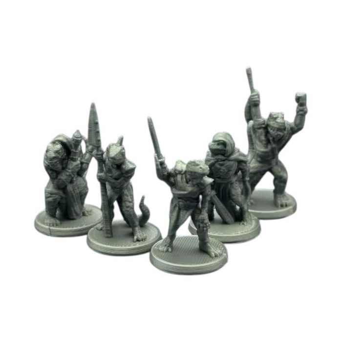 Lizardfolk Warband (Set of 5), PLA Dungeons and Dragons DnD Miniatures D&D