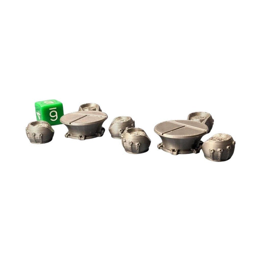 Round Tables, Cyberpunk Warhammer Starfinder Sci Fi Scatter Terrain Mini