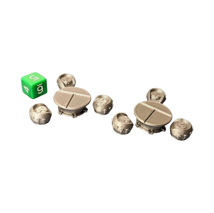 Round Tables, Cyberpunk Warhammer Starfinder Sci Fi Scatter Terrain Mini