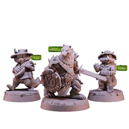 Burrower Heroes, 12k Resin Dungeons and Dragons DnD Miniatures D&D Mini 32mm Lot