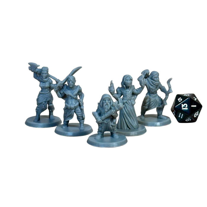 Bandit Gang (Set of 5), 12k Resin Dungeons and Dragons Miniatures DnD D&D Mini 32mm Lot