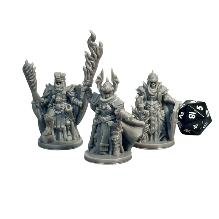 Death Knights (Set of 3), 12k Resin Dungeons and Dragons Miniatures DnD D&D Mini 32mm Lot
