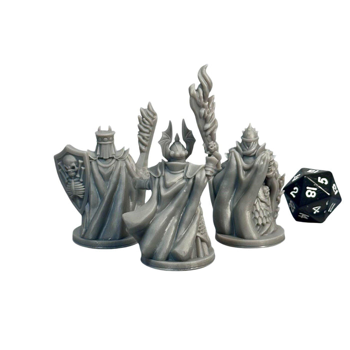 Death Knights (Set of 3), 12k Resin Dungeons and Dragons Miniatures DnD D&D Mini 32mm Lot