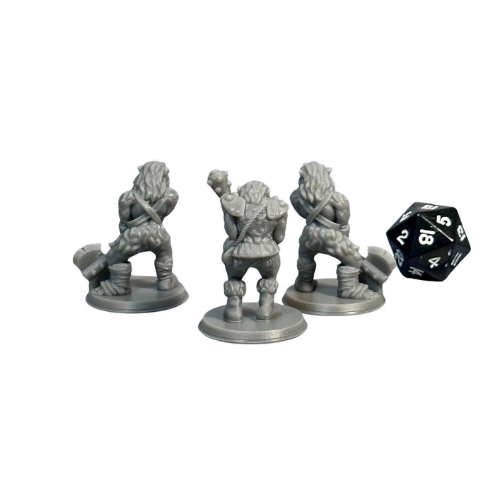 Bugbear Warriors (Set of 3), 12k Resin Dungeons and Dragons Miniatures DnD D&D Mini 32mm Lot
