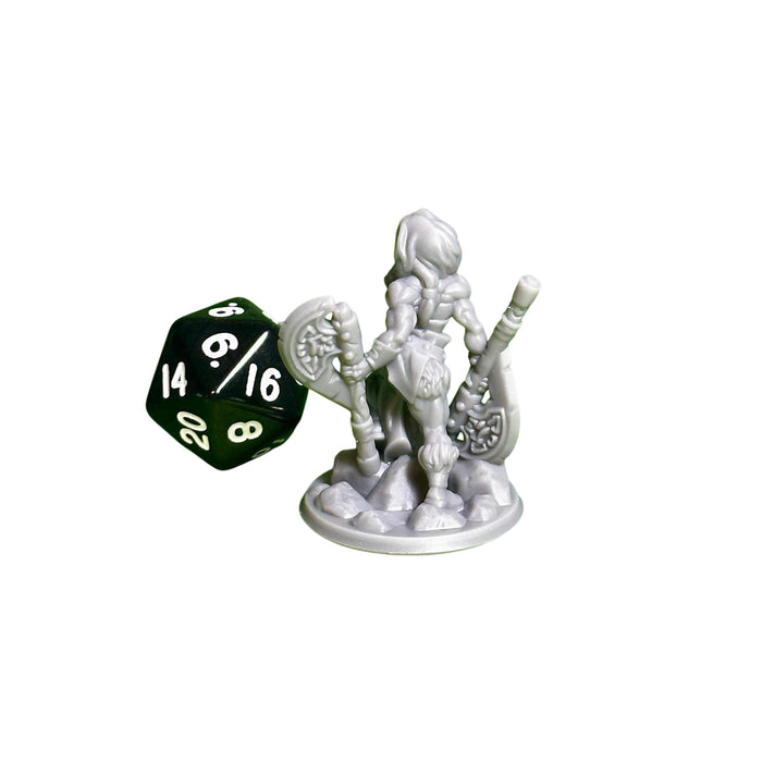 Barbarian Female 01, 12k Resin Dungeons and Dragons Miniatures DnD D&D Mini 32mm Lot