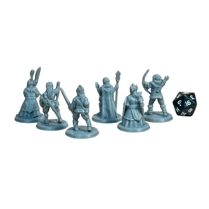 Elven Army (Set of 6), 12k Resin Dungeons and Dragons Miniatures DnD D&D Mini 32mm Lot