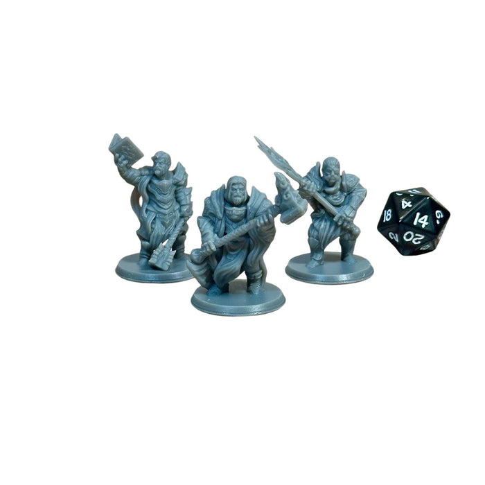 Holy Warriors (Set of 3), 12k Resin Dungeons and Dragons Miniatures DnD D&D Mini 32mm Lot