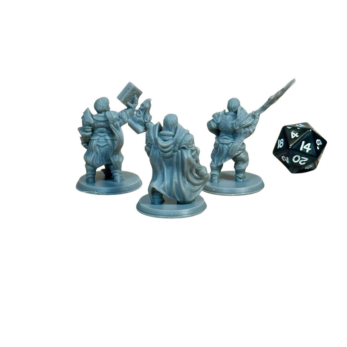 Holy Warriors (Set of 3), 12k Resin Dungeons and Dragons Miniatures DnD D&D Mini 32mm Lot