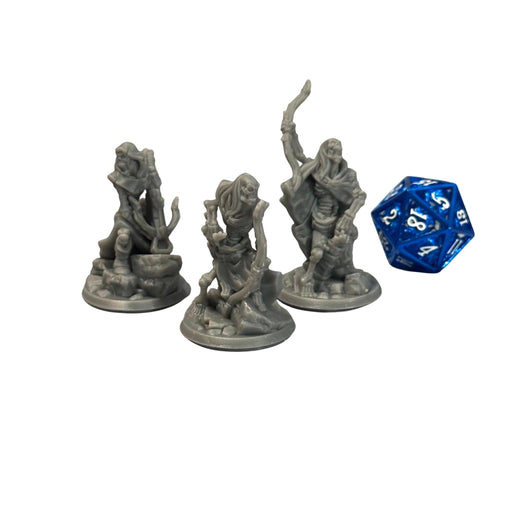 Skeleton Bowman (Set of 3), 12k Resin Dungeons and Dragons Miniatures DnD D&D Mini 32mm Lot