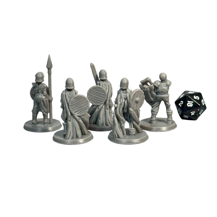 Skeleton Warriors (Set of 5), 12k Resin Dungeons and Dragons Miniatures DnD D&D Mini 32mm Lot